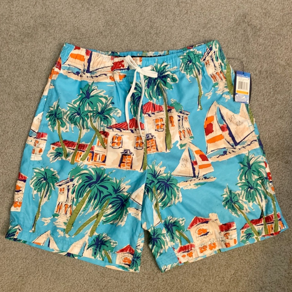 Nautica NWT AOP swim trunks